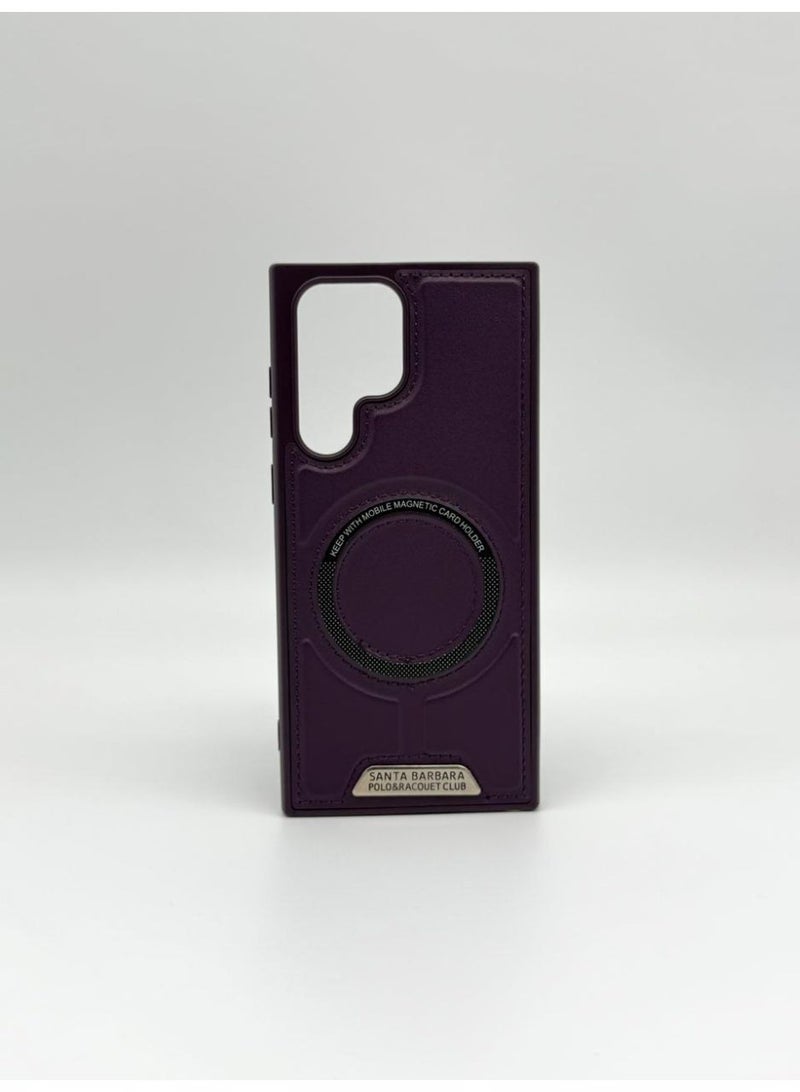 general Santa Barbara Polo & Racouet Club Edition Magsafe Leather Case for Samsung Galaxy S22 Ultra | Premium Magnetic Card Holder & Shockproof Protection - Image 1